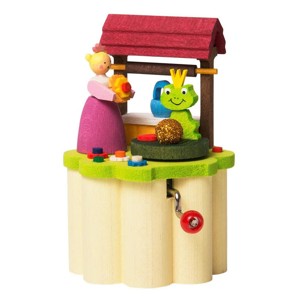 The Frog King Crank Music Box by Graupner Holzminiaturen