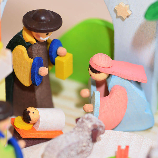 The Nativity, Wind Up Music Box by Graupner Holzminiaturen