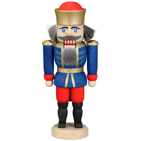 Blue Coat King, Nutcracker by Seiffener Volkskunst