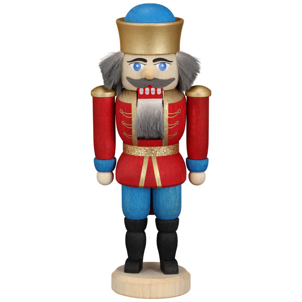 King Nutcracker, red coat, 5.9" by Seiffener Volkskunst