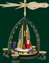Santa with Train Pyramid, green by Richard Glasser GmbH