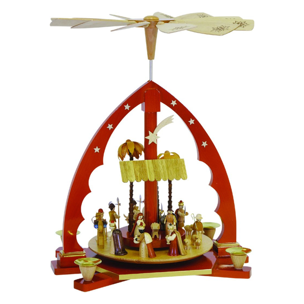 Red Nativity Pyramid by Richard Glasser GmbH