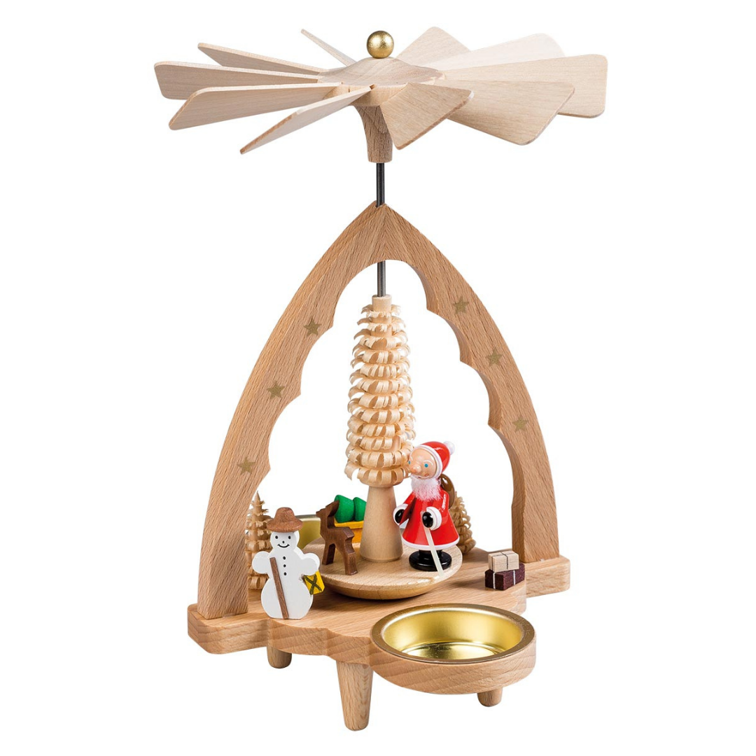 Santa Claus Tealight Pyramid by Richard Glasser GmbH