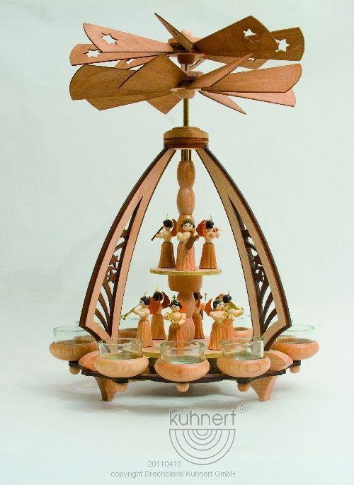 Angel Double Tea Light Pyramid by  Kuhnert