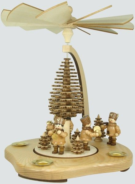 Pyramid with Layer Tree and Miners by Kunstgewerbe Lenk und Sohn