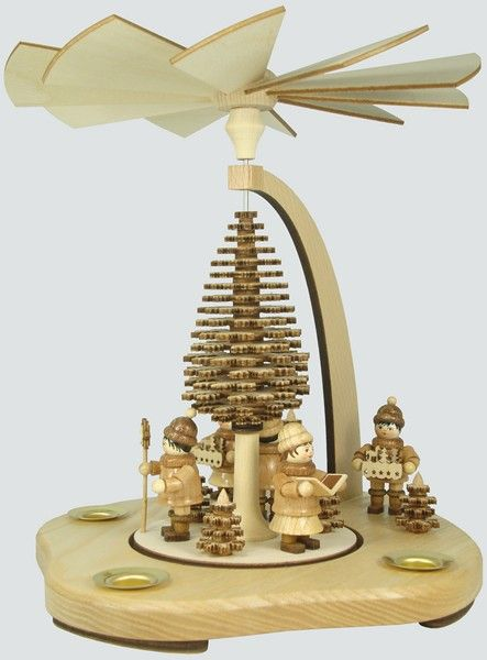 Pyramid with Layer Tree and Market Children by Kunstgewerbe Lenk und Sohn