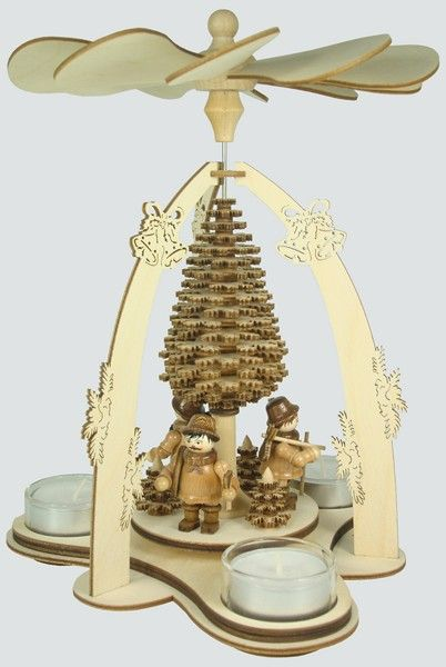 Bell Arch Pyramid with Forest figures by Kunstgewerbe Lenk und Sohn