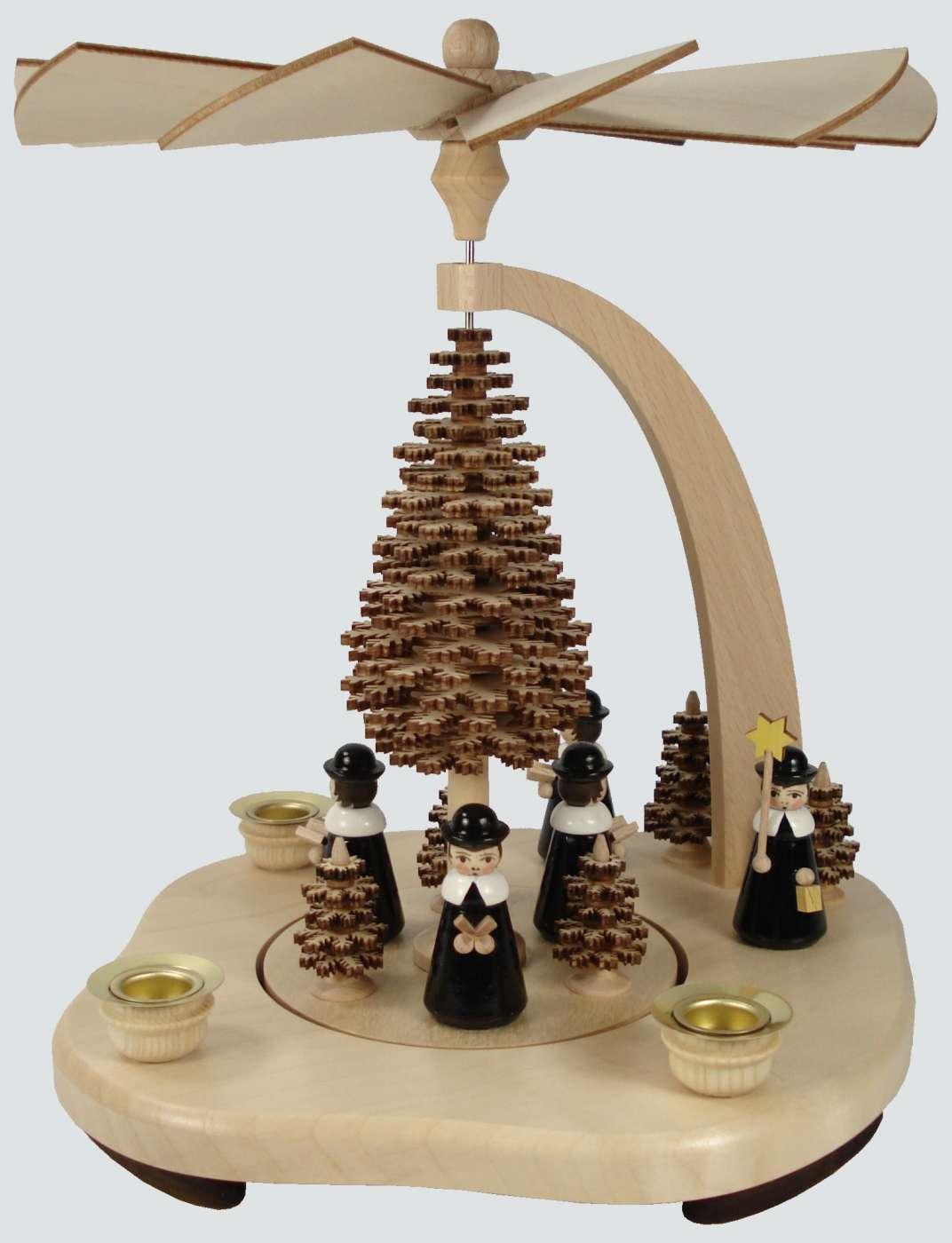 Pyramid with Layer Tree and Seiffen Church Choir by Kunstgewerbe Lenk und Sohn