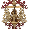 Scroll and Tree Frame with Nativity, Hanging Pyramid by Harald Kreissl