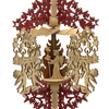 Stars and Advent Wreath Frame with Musical Angels, Hanging Pyramid by Harald Kreissl