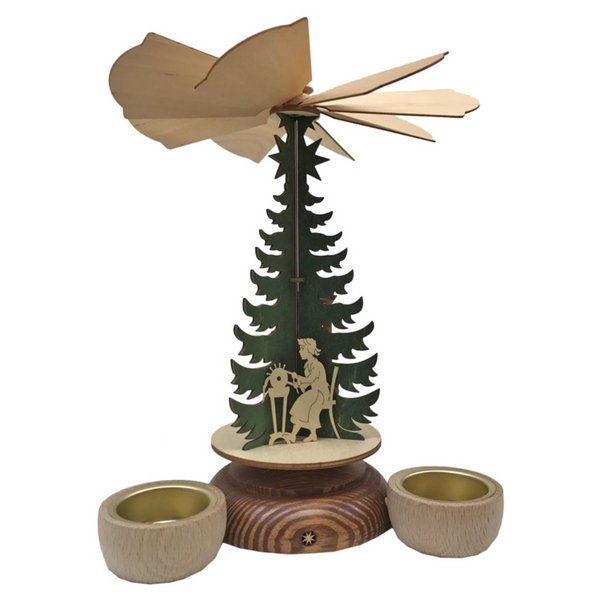 Standing Erzgebirge Tea Light Pyramid by Harald Kreissl