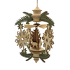 Snowstar Frame with Santa, Hanging Pyramid by Harald Kreissl