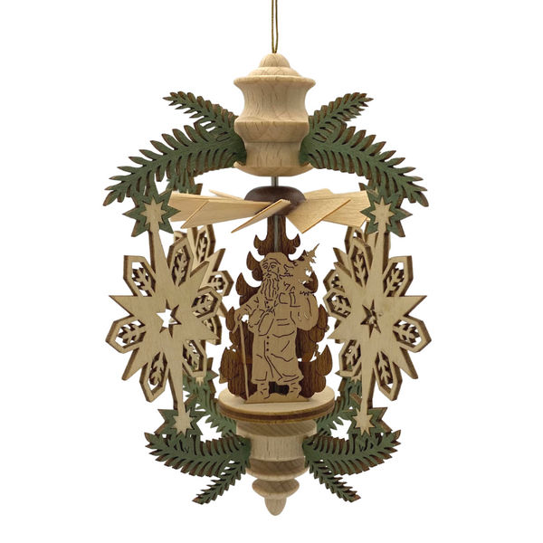 Snowstar Frame with Santa, Hanging Pyramid by Harald Kreissl