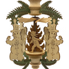 Snowman Frame with Children and Snowman Motif Pyramid Ornament by Harald Kreissl