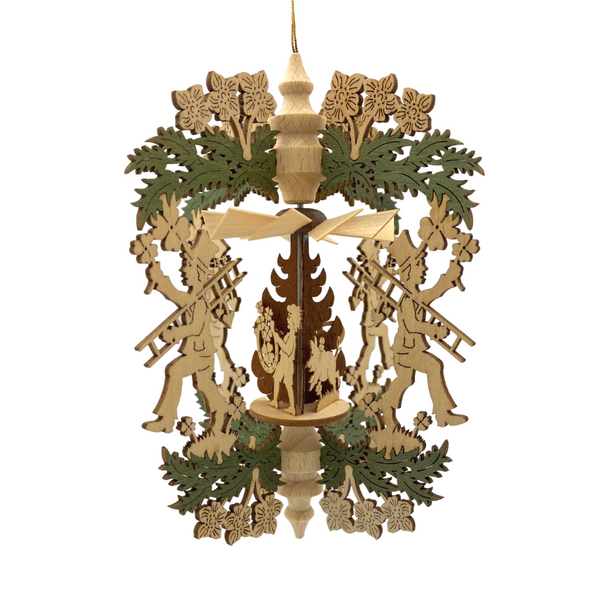 Good Luck Frame with Lucky Symbols Motif Pyramid Ornament by Harald Kreissl
