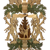 Good Luck Frame with Lucky Symbols Motif Pyramid Ornament by Harald Kreissl