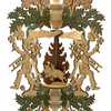 Good Luck Frame with Lucky Symbols Motif Pyramid Ornament by Harald Kreissl