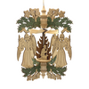 Candle bearing Angel Frame with Holy Family Motif Pyramid Ornament by Harald Kreissl