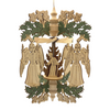 Candle bearing Angel Frame with Holy Family Motif Pyramid Ornament by Harald Kreissl