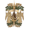 Candle bearing Angel Frame with Holy Family Motif Pyramid Ornament by Harald Kreissl