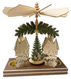 Cabin in the Forest Frame with Santa, Double Tea Light Pyramid by Harald Kreissl