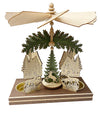 Cabin in the Forest Frame with Santa, Double Tea Light Pyramid by Harald Kreissl