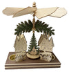 Cabin in the Forest Frame with Santa, Double Tea Light Pyramid by Harald Kreissl