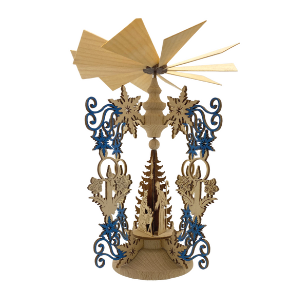 Table Pyramid Crystal Candle / Christ's Birth by Harald Kreissl