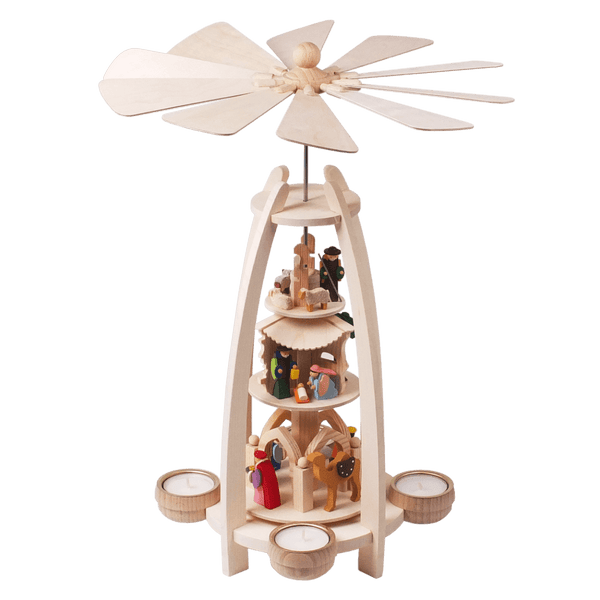 The Nativity Story Tealight Pyramid by Graupner Holzminiaturen