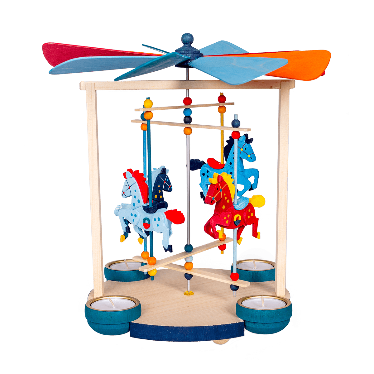 Carousel Horse Tealight Pyramid by Graupner Holzminiaturen