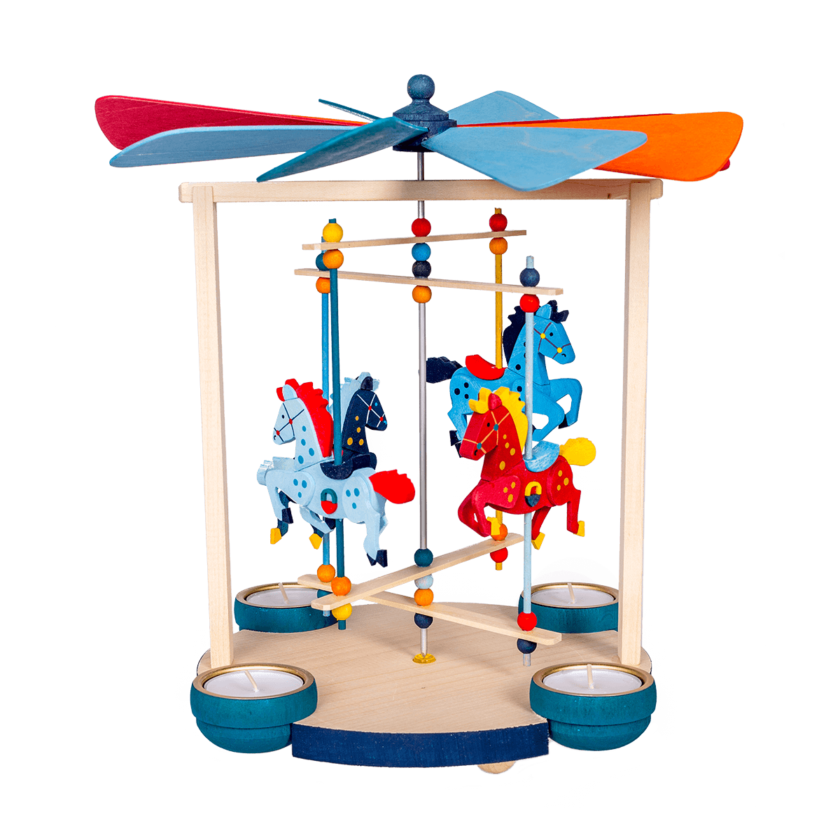 Carousel Horse Tealight Pyramid by Graupner Holzminiaturen