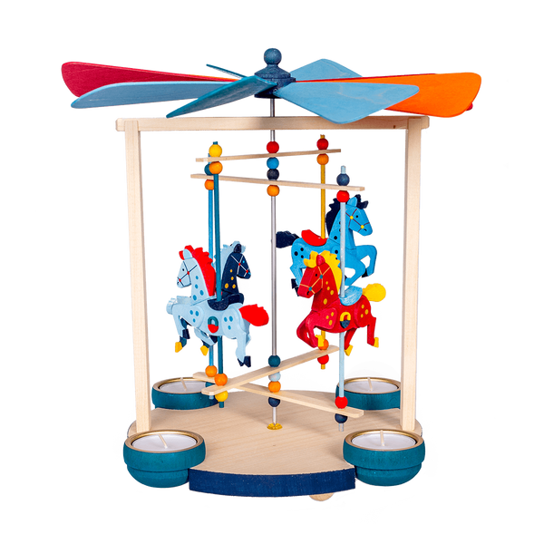 Carousel Horse Tealight Pyramid by Graupner Holzminiaturen