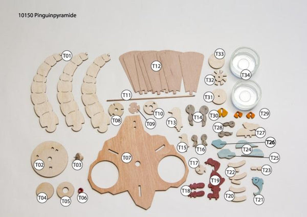 DIY Kit, Penguin Tea Light Pyramid by Kuhnert GmbH