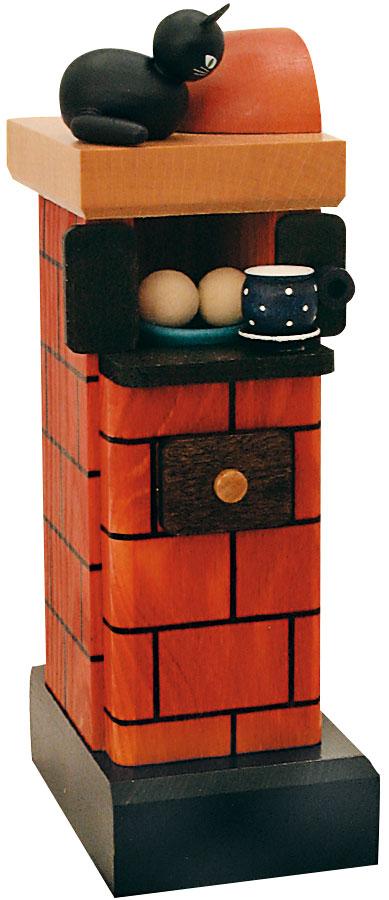 Tile Stove Incense Smoker, red by KWO