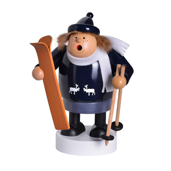 Skier in Blue Incense Smoker by KWO