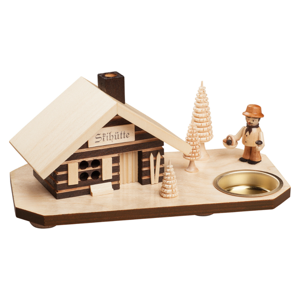 Ski Hut Smokehouse and Tea Light with Mushroom Picker by Taulin