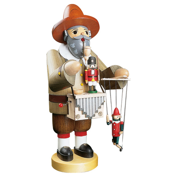 Puppet Seller Incense Smoker with Music Box, large by Richard Glasser GmbH