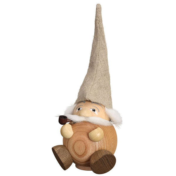 Natural Wood Gnome, Incense Smoker by Seiffener Volkskunst