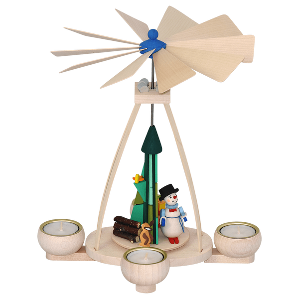 Snowman Tealight Pyramid by Graupner Holzminiaturen