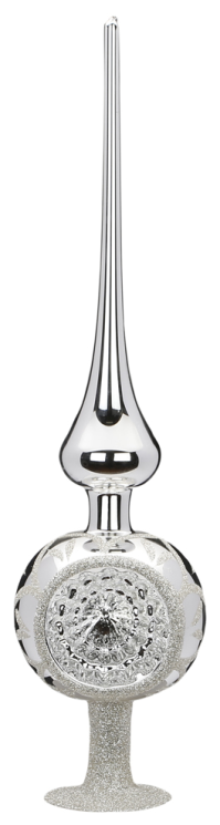 Winterlove Tree Topper, silver shiny, 13