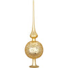 Delights Finial Tree Topper, Inkagold matte with white , 14.2" by Inge Glas of Germany