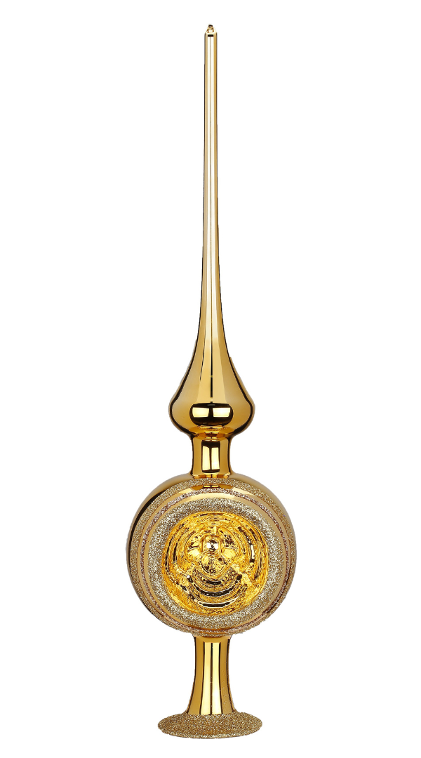 Classic Reflex Tree Topper, Inkagold 13" by Inge Glas of Germany