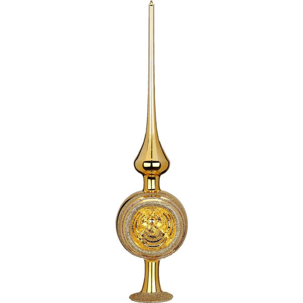 Classic Reflex Tree Topper, Inkagold 14.2" by Inge Glas of Germany