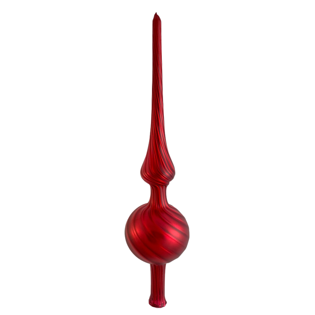 Burgundy matte Mercury Glass tree topper by Inge Glas