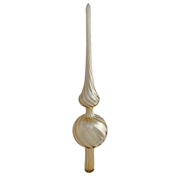Champagne Shiny Mercury Glass tree topper by Inge Glas