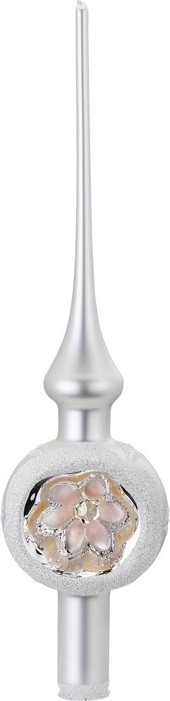 Blossoms Reflections Tree Topper, white matte, 11.9"by Inge Glas of Germany