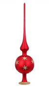 Sparkling Sky Tree Topper, red matte, 33cm by Inge Glas of Germany
