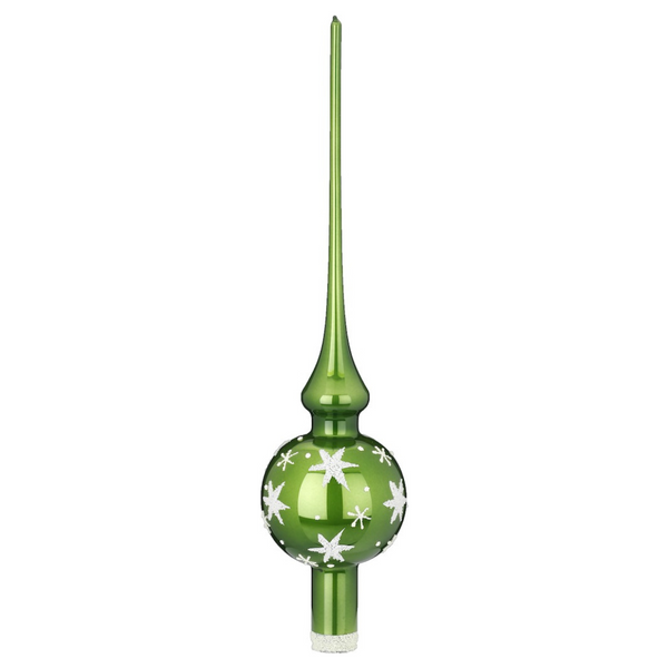 Sparkling Sky Tree Topper, mint green pearl, 11.9" by Inge Glas of Germany