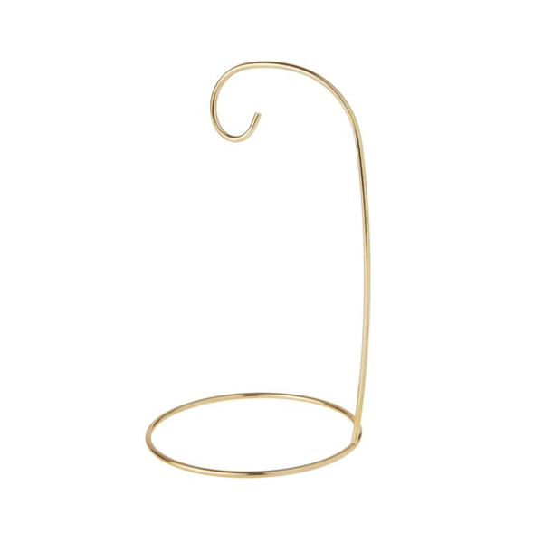 Ornament Stand, 8", gold tone
