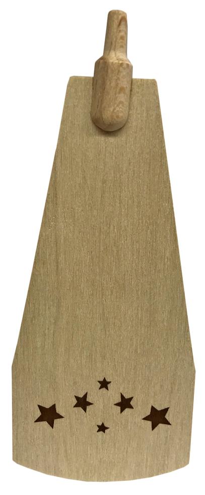 Pyramid Blade, 11.5 cm, natural with gold stars